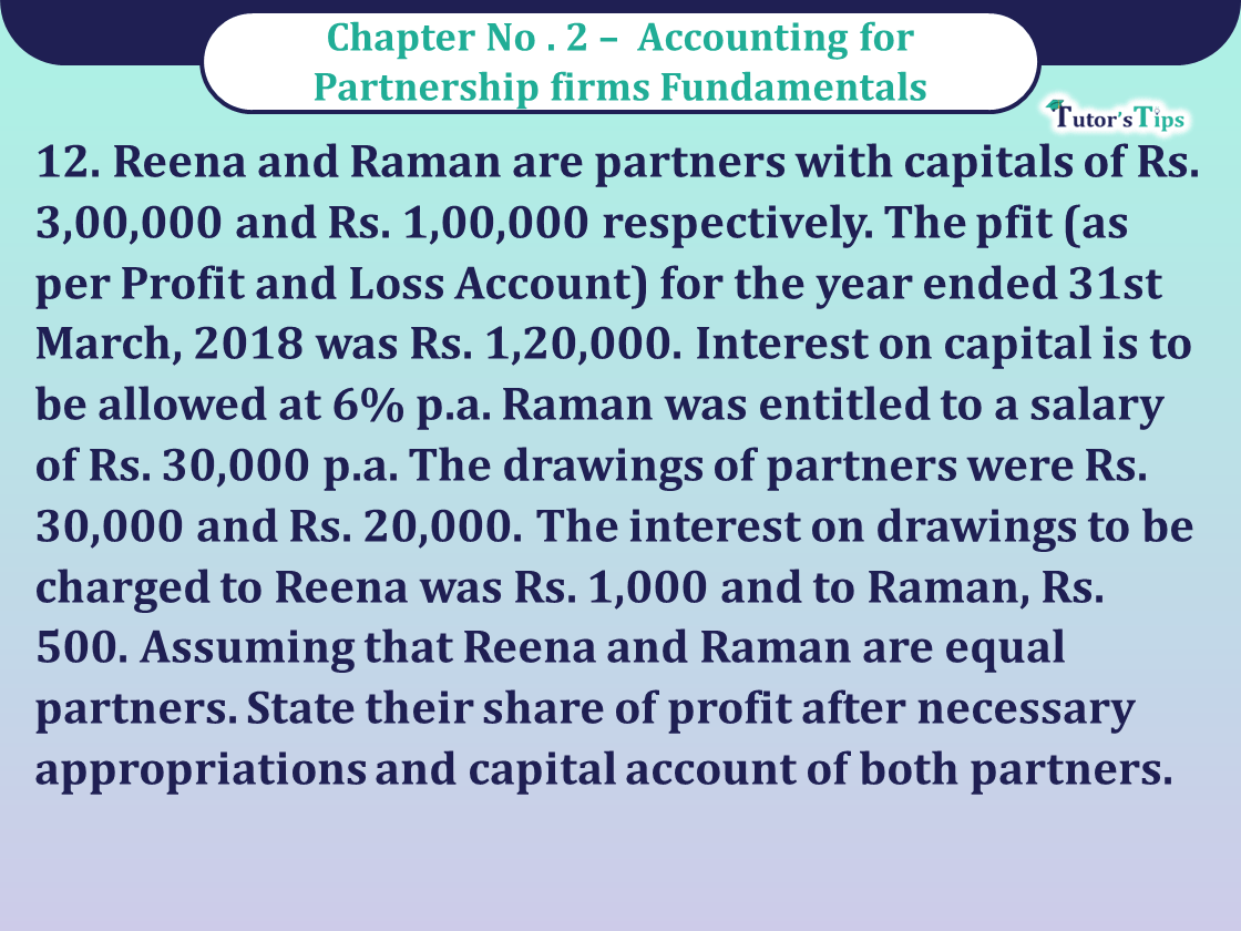 Question 12 Chapter 2 of Class 12 Part - 1 VK Publication