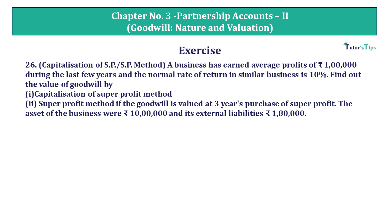 Question 26 Chapter 3 of +2 Part-1 - USHA Publication 12 Class Part - 1