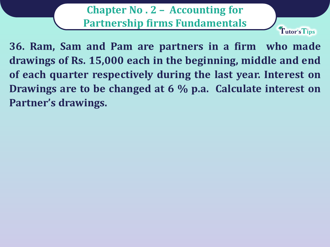 Question 36 Chapter 2 of Class 12 Part - 1 VK Publication