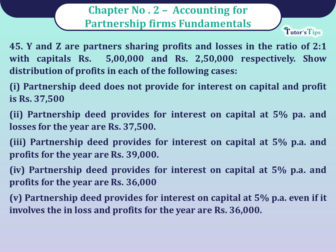 Question 45 Chapter 2 of Class 12 Part - 1 VK Publication