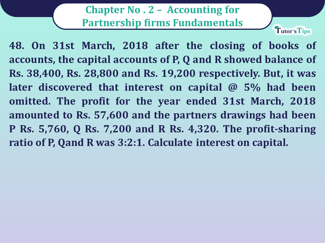 Question 48 Chapter 2 of Class 12 Part - 1 VK Publication