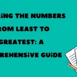 Ordering the Numbers from Least to Greatest